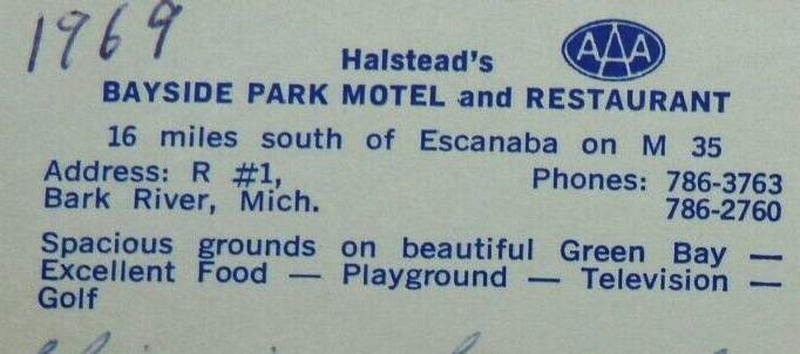 Halsteads Bayside Park Motel & Restaurant - Vintage Postcard